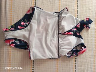 Bañador floral azul y rosa
