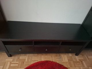 Mueble TV madera oscuro