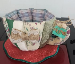 Cesto Tazza Patchwork Decorato Home