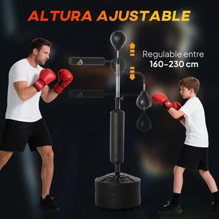 Saco de Boxeo de Pie 4 en 1 Ajustable en Altura