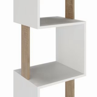 Estantería Maldivas 5 huecos color Blanco/Roble