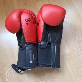 Guantes Boxeo Outshock 8oz Decathlon Rojos