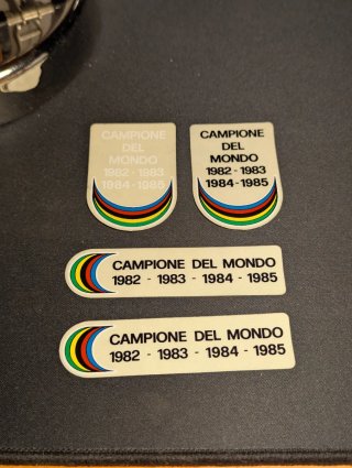 Adesivi Campione del Mondo Ciclismo Vintage