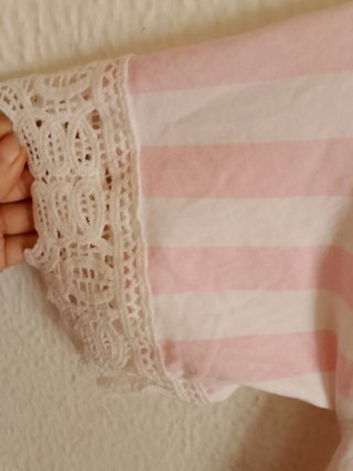 Vestido rayas rosa y blanco