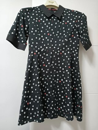 Vestido Kling lunares blanco y rojo