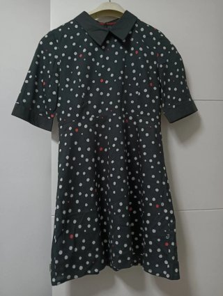 Vestido Kling lunares blanco y rojo