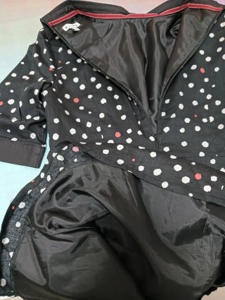 Vestido Kling lunares blanco y rojo