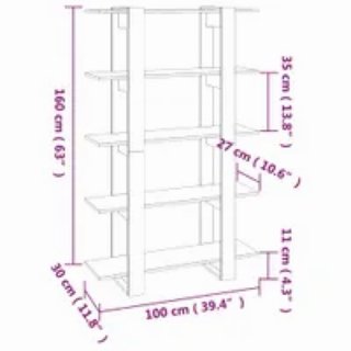 Librería/Separador de ambientes Blanco brillo