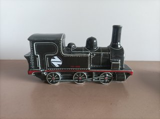 Locomotora Negra Cerámica Decorativa
