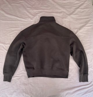 Jersey Gris Oscuro/Marron con Cremallera