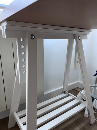 Mesa escritorio madera y metal