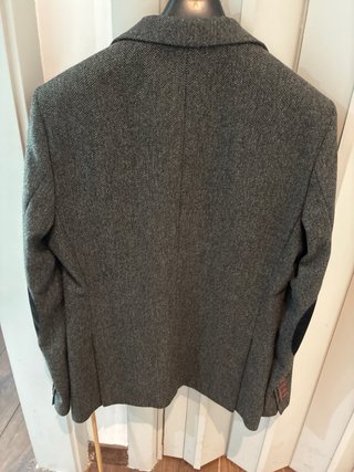 Americana El Ganso Gris con Forro Rojo