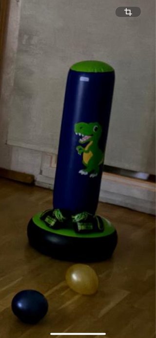 Saco de boxeo infantil dinosaurio