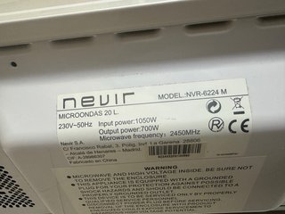 Microondas Nevir Blanco
