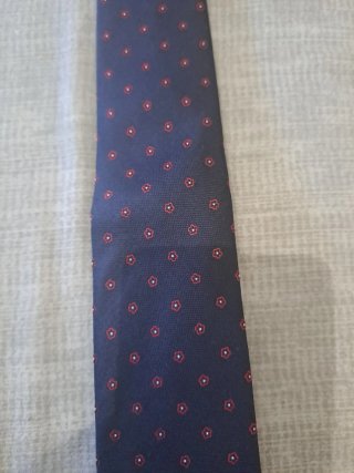 Corbata Emiclio Tucci azul con puntos rojos