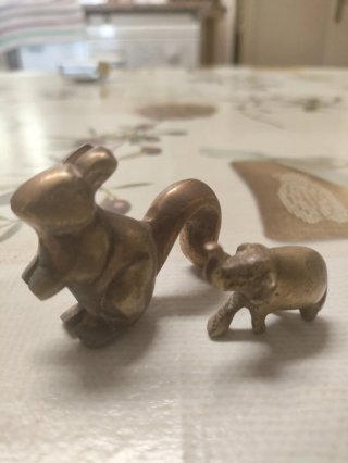 Lote Figuras Latón y Bronce Vintage