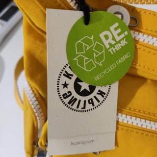 Bolso bandolera Kipling amarillo, nuevo