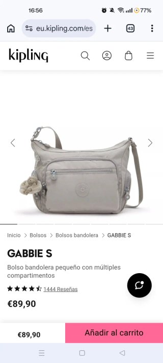 Bolso bandolera Kipling amarillo, nuevo