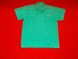 Camisa Vintage Lacoste M Verde Esmeralda