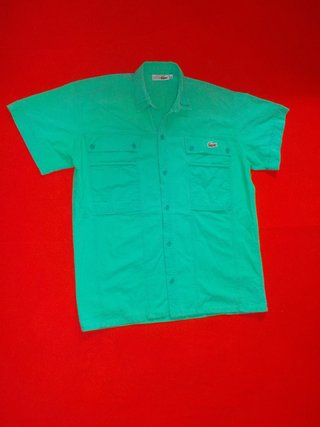 Camisa Vintage Lacoste M Verde Esmeralda