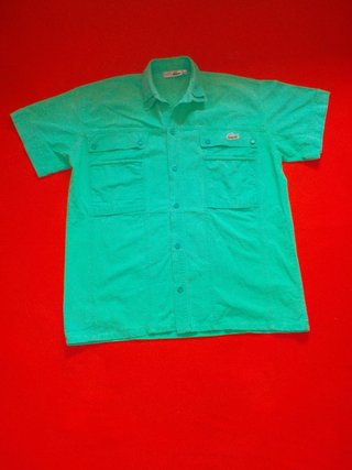 Camisa Vintage Lacoste M Verde Esmeralda