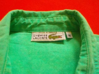 Camisa Vintage Lacoste M Verde Esmeralda