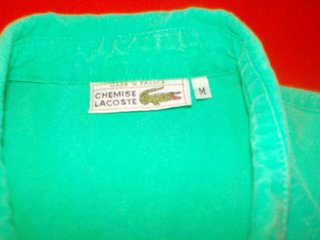 Camisa Vintage Lacoste M Verde Esmeralda