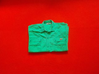 Camisa Vintage Lacoste M Verde Esmeralda