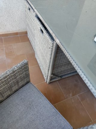 Mesa y sillas de jardín ratán
