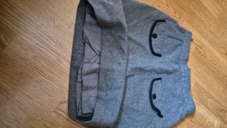 Falda de franela gris
