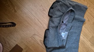 Falda de franela gris