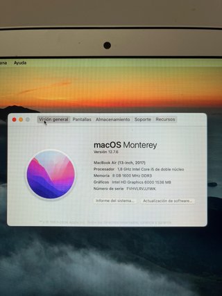 MacBook Air 13” 2017 Plata