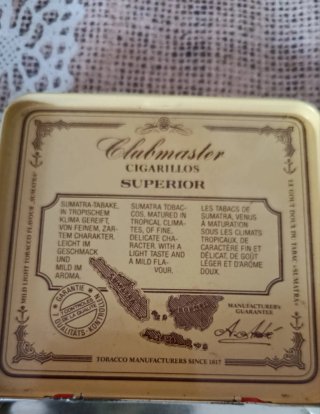 Lata Antigua Cigarrillos Clubmaster Superior