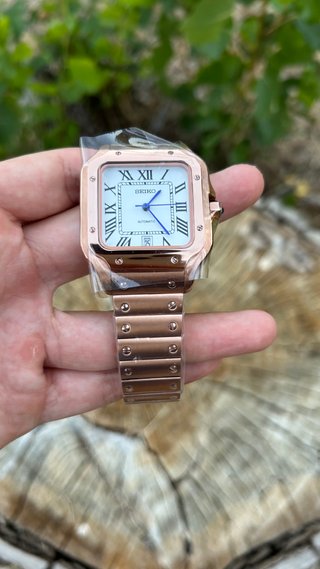 Seiko Mod Santos Oro Rosa 38mm