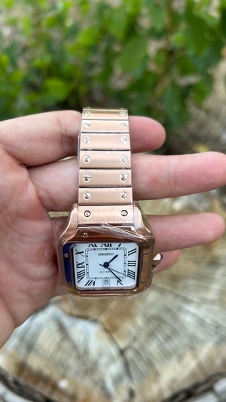 Seiko Mod Santos Oro Rosa 38mm
