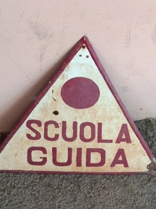 Cartello Scuola Guida Vintage Anni '60