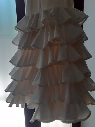 Traje Flamenca Joven Piqué Blanco