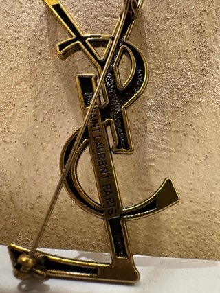 Spilla Broche YSL Yves Saint Laurent Oro
