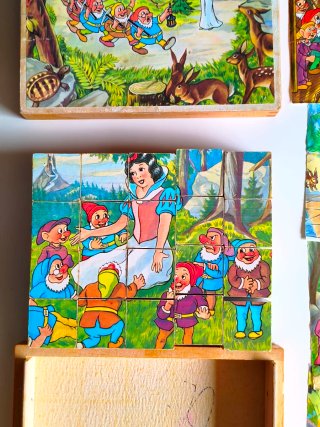 Antiguo Rompecabezas Antiguo Blancanieves años 50