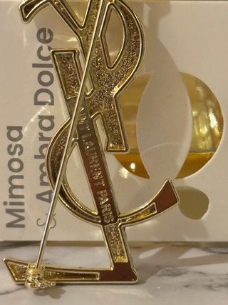 Spilla Broche YSL Yves Saint Laurent Oro