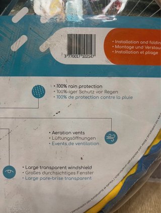 Protector lluvia asiento bici infantil