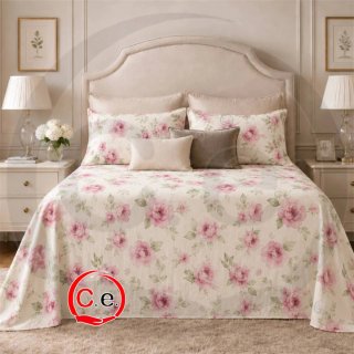 Copriletto Piquet Matrimoniale Beige/Blu