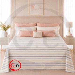 Copriletto Piquet Matrimoniale Beige/Blu