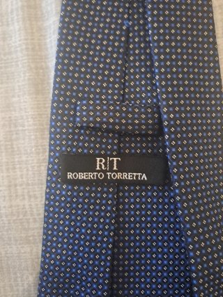 Corbata Roberto Torreta Azul y Dorado