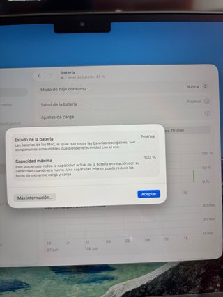 MacBook Air M4 256 GB IMPECABLE Batería 100%