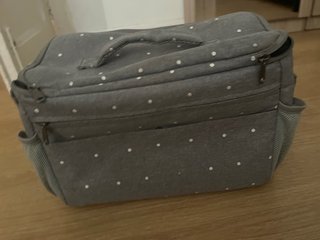 Bolsa Cambiador Bebé Philorn Gris Lunares