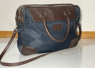 Bolso Viaje 24h Massimo Dutti Azul/Marrón