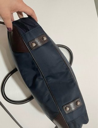 Bolso Viaje 24h Massimo Dutti Azul/Marrón