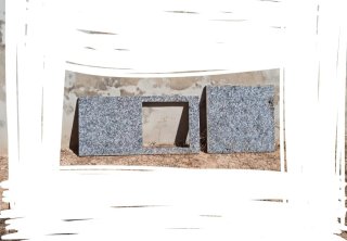Bloque de piedra de granito con hueco + bloque