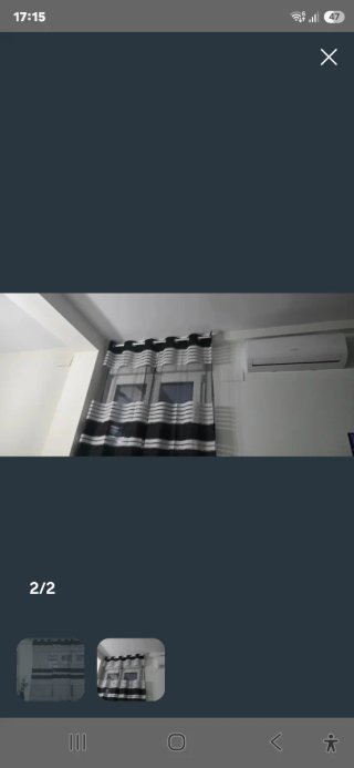 Cortinas de tela a rayas